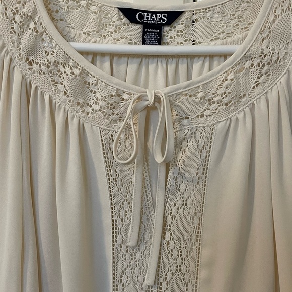 Chaps Petite Blouse with Lace - Picture 5 of 5